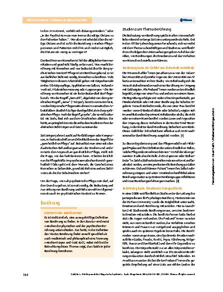Vorschauseite 2: Wie körpernah darf Pflege in der Psychiatrie sein?