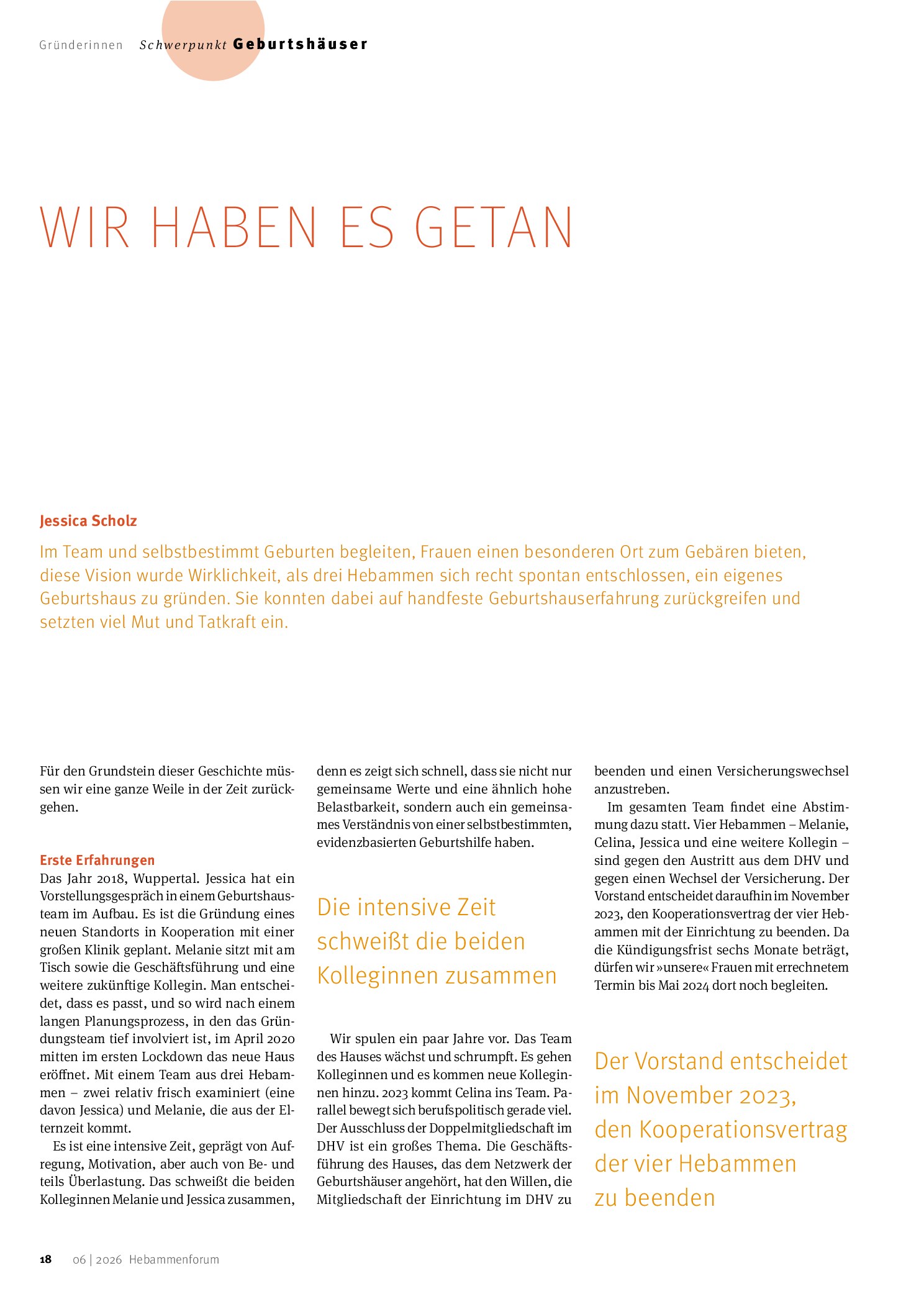 Vorschauseite 1: Wir haben es getan