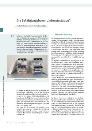 Vorschauseite 1: Die Betätigungsboxen „Intensivstation“