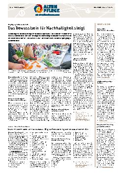 Vorschauseite 1: Das Bewusstsein für Nachhaltigkeit steigt.