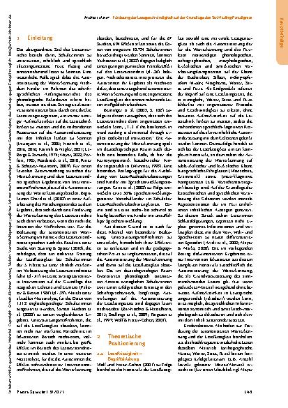 Vorschauseite 2: Förderung der Lesegeschwindigkeit auf der Grundlage des Text-Fading-Paradigmas*