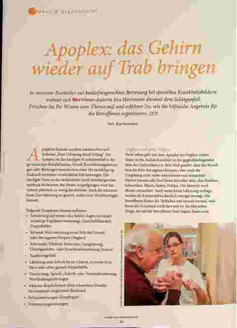 Vorschauseite 1: Apoplex: das Gehirn wieder auf Trab bringen