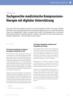 Vorschauseite 1: Sachgerechte medizinische Kompressionstherapie mit digitaler Unterstützung