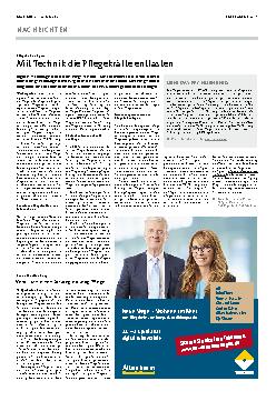 Vorschauseite 1: Mit Technik die Pflegekräfte entlasten