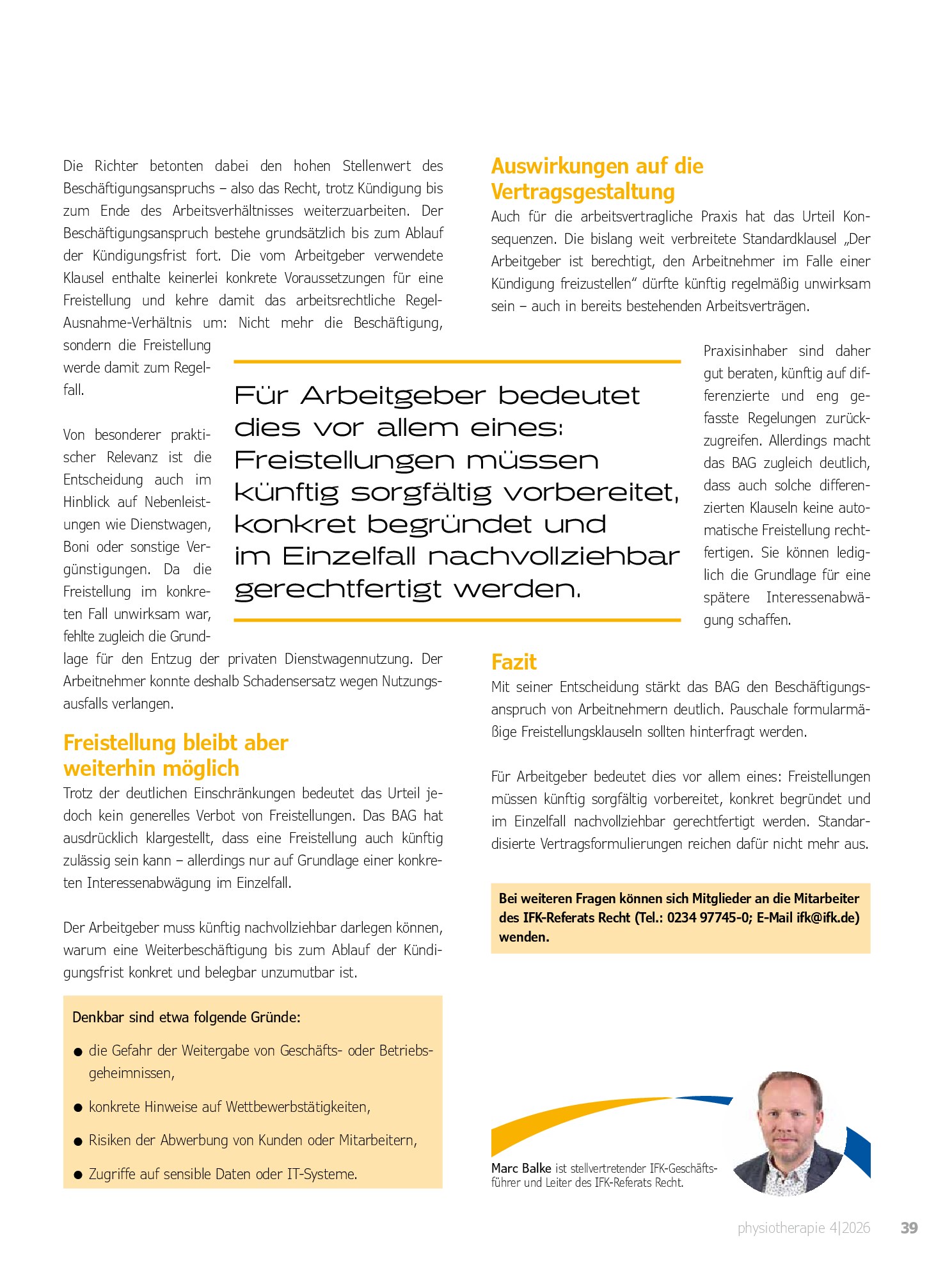 Vorschauseite 2: Neue Grenzen für Freistellungsklauseln im Arbeitsvertrag