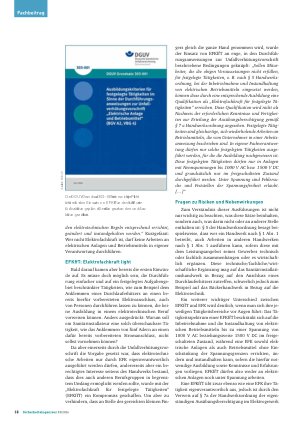 Vorschauseite 2: Ausbildung in der Elektrosicherheit Qualifikation, Grenzen, Pflichten