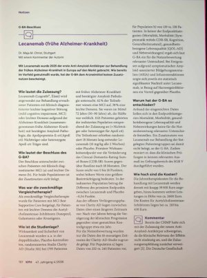 Vorschauseite 1: Lecanemab (frühe Alzheimer-Krankheit)