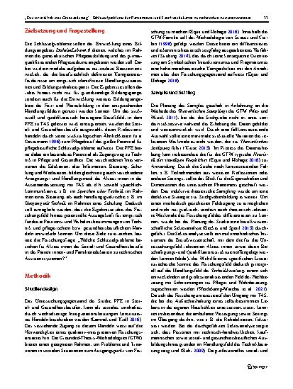 Vorschauseite 4: „Das ist wirklich eine Gratwanderung“: Schlüsselprobleme der Patientinnenund Familienedukation zu technischen Assistenzsystemen in Sozialund Gesundheitsberufen – eine Grounded The…