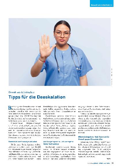 Vorschauseite 1: Gewalt am Arbeitsplatz: Tipps für die Deeskalation
