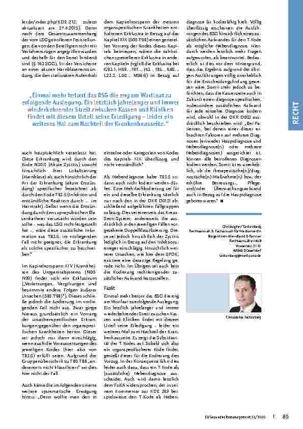 Vorschauseite 2: Urteilsbesprechung BSG, B 1 KR 26/18 R vom 26.05.2020