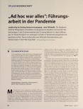 Vorschauseite 1: „Ad hoc war alles": Führungsarbeit in der Pandemie