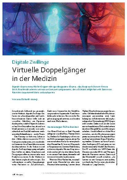 Vorschauseite 1: Digitale Zwillinge: Virtuelle Doppelgänger in der Medizin