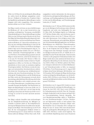 Vorschauseite 2: Schadensersatz für Spätfolgen einer fehlerhaften Gipsschalenbehandlung und Wundtherapie