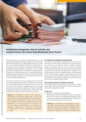 Vorschauseite 1: Heilmittelwerbegesetz: Was ist erlaubt und worauf müssen Sie achten beim Bewerben Ihrer Praxis?