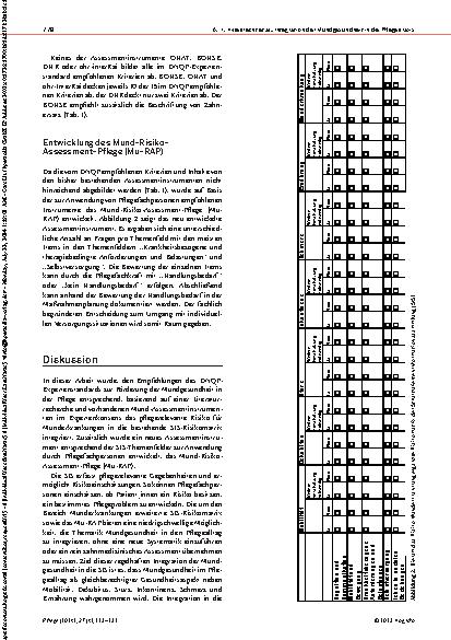 Vorschauseite 6: Integration pflegerelevanter Risiken für Mundkrankheiten in die Strukturierte Informationssammlung