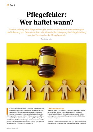 Vorschauseite 1: Pflegefehler: Wer haftet wann?