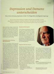 Vorschauseite 1: Depression und Demenz unterscheiden: Neue Online-Schulung „Depression im Alter“ für Pflegekräfte und pflegende Angehörige