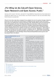 Vorschauseite 1: „Für Wiley ist die Zukunft Open Science, Open Research und Open Access. Punkt. “