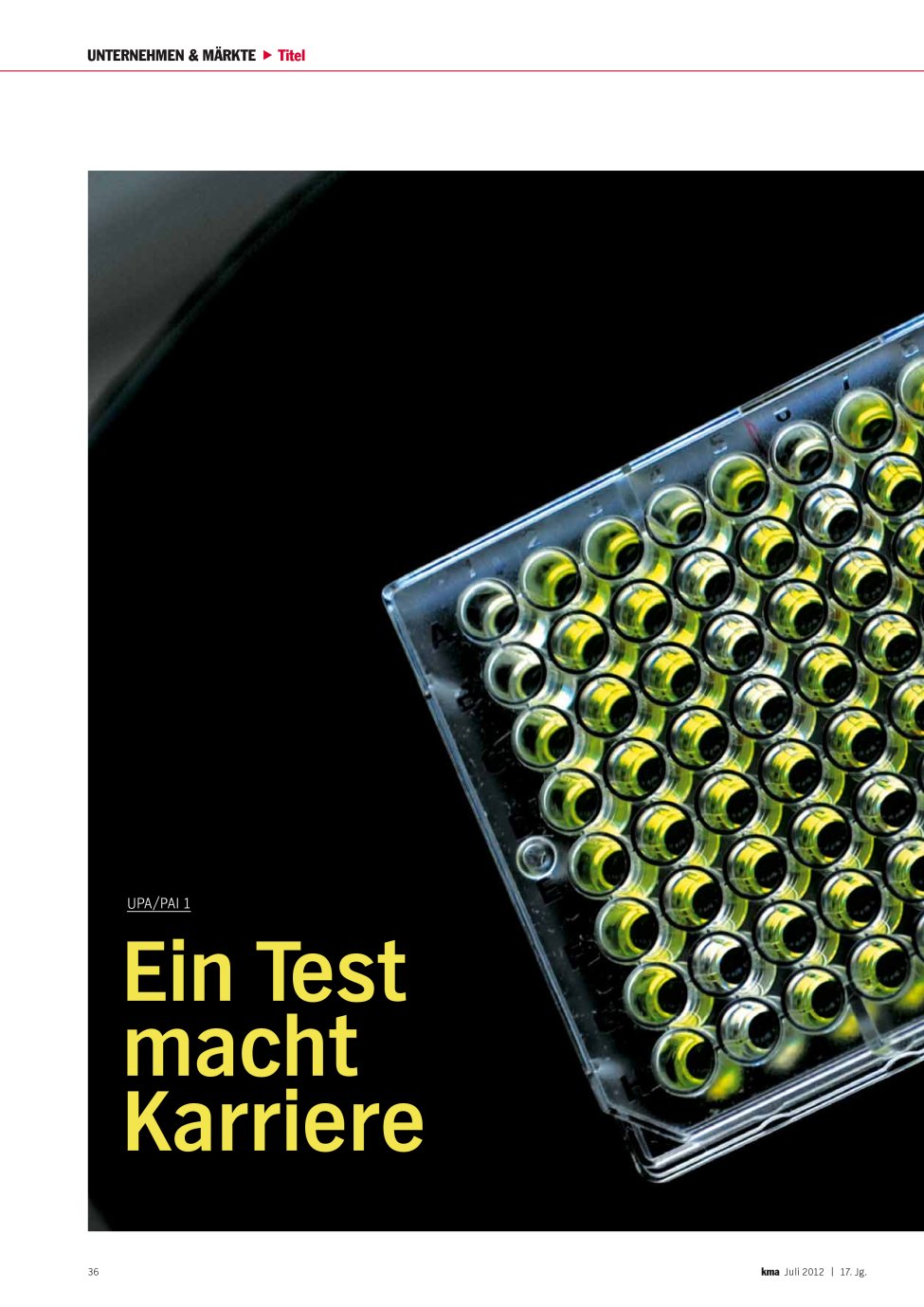 Vorschauseite 1: Ein Test macht Karriere