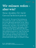 Vorschauseite 2: Wir müssen reden – aber wie? Neue Ansätze für mehr Gesundheitskompetenz