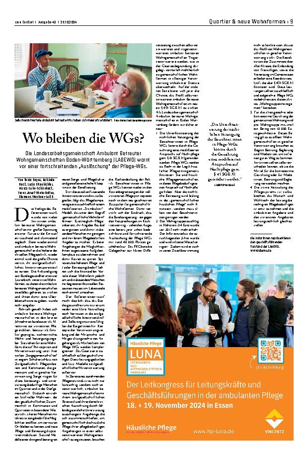 Vorschauseite 1: Wo bleiben die WGs?