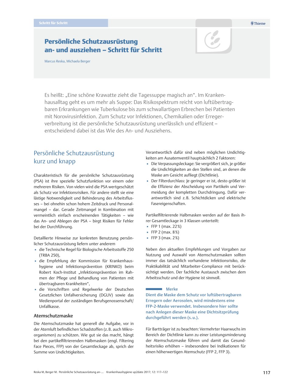 Vorschauseite 1: Persönliche Schutzausrüstung anund ausziehen? Schritt für Schritt