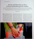 Vorschauseite 1: Kirche soll Menschen in ihrer Lebenswirklichkeit gerecht werden.