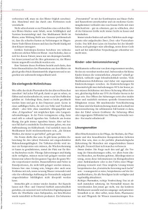 Vorschauseite 2: Flüssig oder fest, groß oder klein, farbig oder weiß? Wenn die Einnahme von Medikamenten knifflig wird