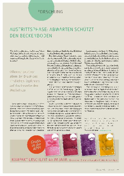 Vorschauseite 1: Austrittsphase: abwarten schützt den Beckenboden