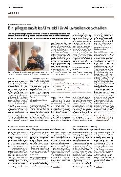 Vorschauseite 1: Ein pflegesensibles Umfeld für Mitarbeitende schaffen.
