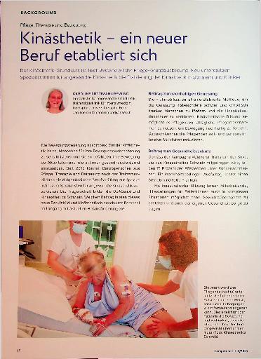 Vorschauseite 1: Kinaesthetik - ein neuer Beruf etabliert sich