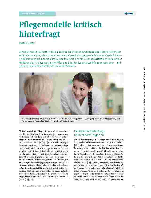 Vorschauseite 1: Pflegemodelle kritisch hinterfragt