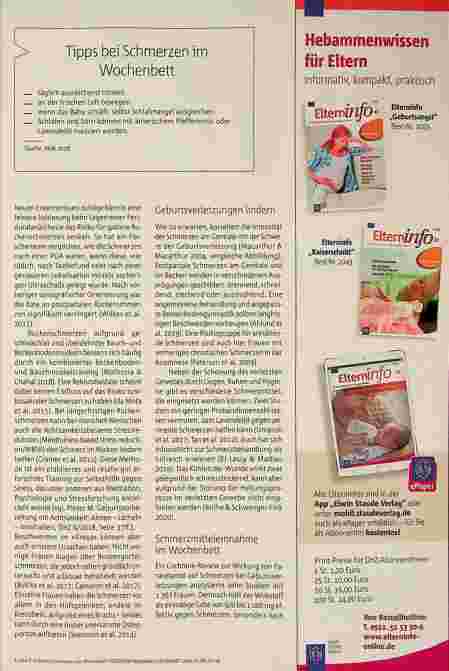 Vorschauseite 4: Gehören Schmerzen zum Wochenbett?