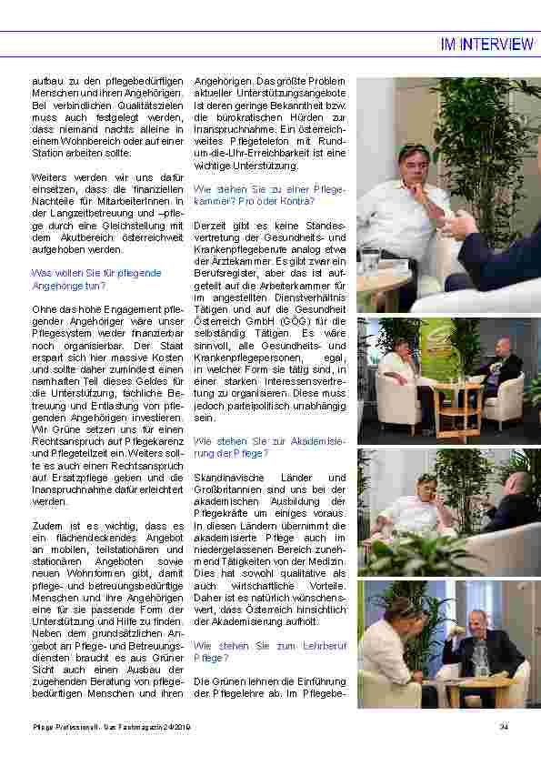 Vorschauseite 2: Im Interview mit Mag. Werner Kogler (DIE GRÜNEN