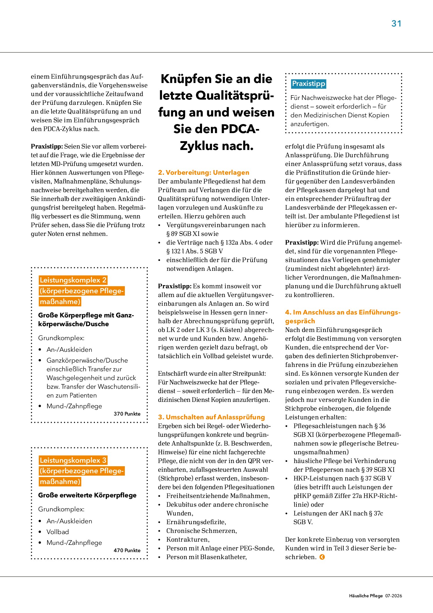 Vorschauseite 2: Die neuen Qualitätsprüfungs-Richtlinien aus rechtlicher Sicht – Teil 2