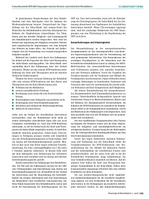 Vorschauseite 4: Interprofessionelle BETA-MeH-Kooperation zwischen klinischer und betrieblicher Rehabilitation: Sicht von Fallmanagement und Fachkraft für betriebliche Intervention