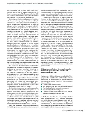 Vorschauseite 6: Interprofessionelle BETA-MeH-Kooperation zwischen klinischer und betrieblicher Rehabilitation: Sicht von Fallmanagement und Fachkraft für betriebliche Intervention