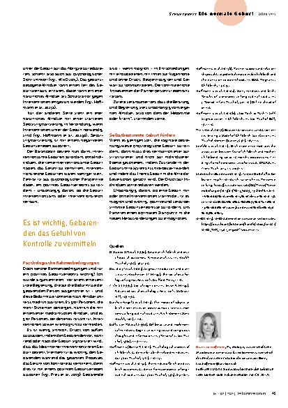 Vorschauseite 5: Wo das Ideal der normalen Geburt an seine Grenzen stößt