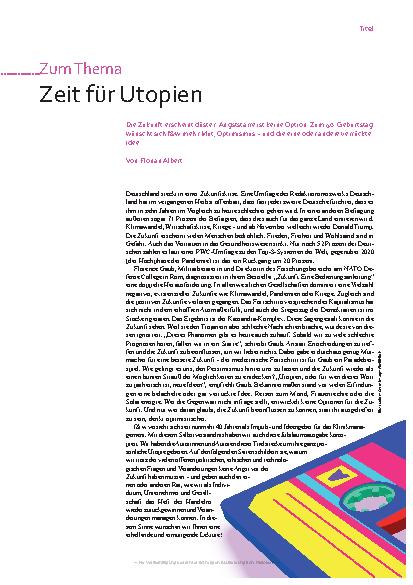 Vorschauseite 1: Zeit für Utopien