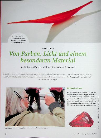 Vorschauseite 1: Von Farben, Licht und einem besonderen Material Gedanken zur Kunstvermittlung für Menschen mit Demenz