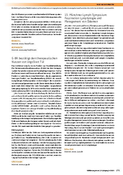 Vorschauseite 2: Neues aus der Industrie Hartmann-Symposium beim DEWU 2025 – „Eine Frage der Balance“