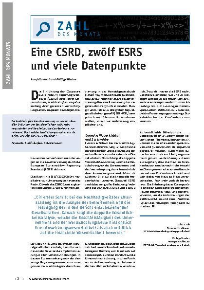 Vorschauseite 1: Eine CDRS, zwölf ESRs und viele Datenpunkte