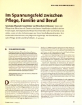 Vorschauseite 1: Im Spannungsfeld zwischen Pflege, Familie und Beruf