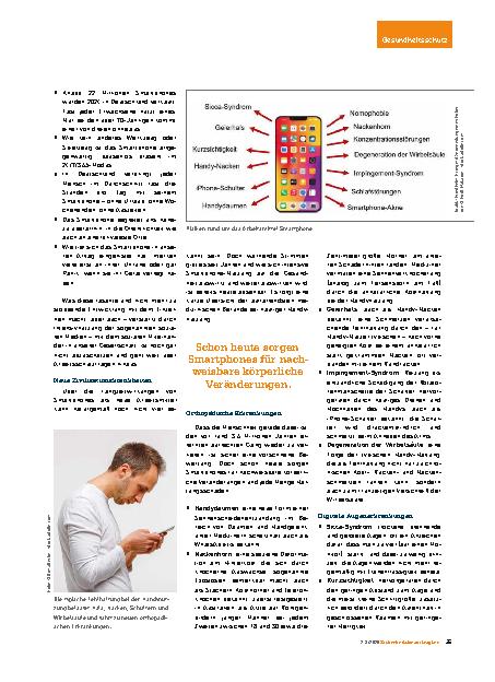 Vorschauseite 2: Arbeitsmittel Smartphone: Ein Gesundheitsrisiko? Geierhals, Phacne und Co.