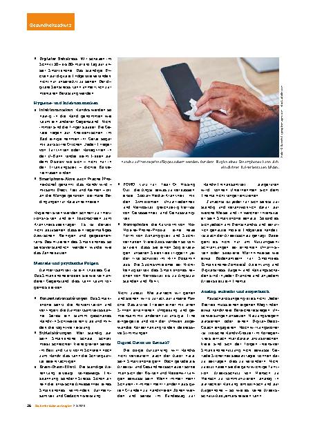 Vorschauseite 3: Arbeitsmittel Smartphone: Ein Gesundheitsrisiko? Geierhals, Phacne und Co.