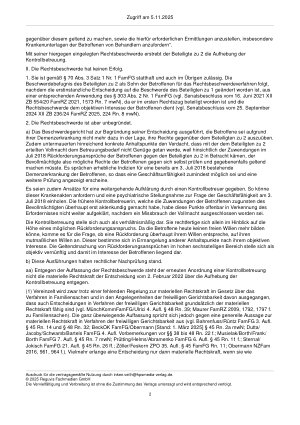 Vorschauseite 2: Zur Kontrollbetreuung – §§ 1815 Abs. 3, 1820 Abs. 3 BGB