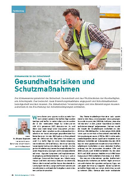 Vorschauseite 1: Klimawandel in der Arbeitswelt: Gesundheitsrisiken und Schutzmaßnahmen