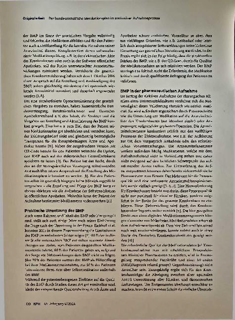 Vorschauseite 2: Der bundeseinheitliche Medikationsplan im stationären Aufnahmeprozess