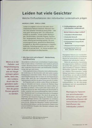 Vorschauseite 1: Leiden hat viele Gesichter Welche Einflussfaktoren den individuellen Leidensdruck prägen
