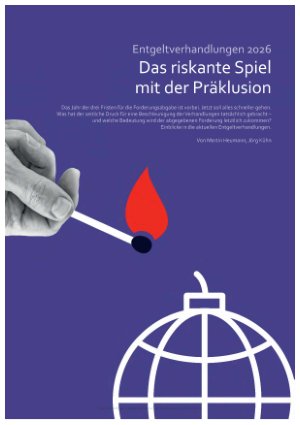 Vorschauseite 1: Entgeltverhandlungen 2026 Das riskante Spiel mit der Präklusion